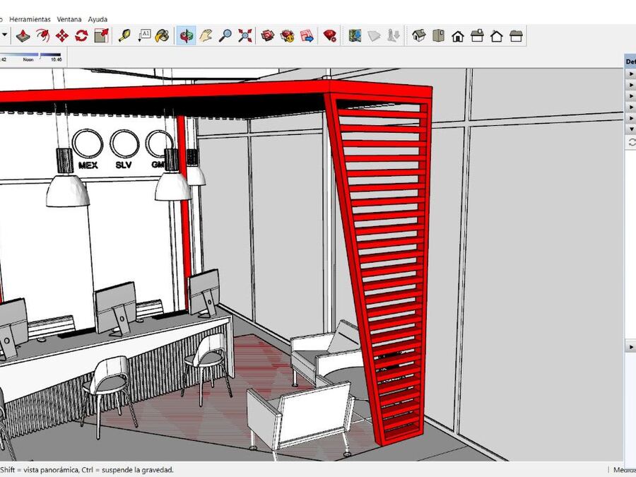 Modelo 3D del diseño de celosías